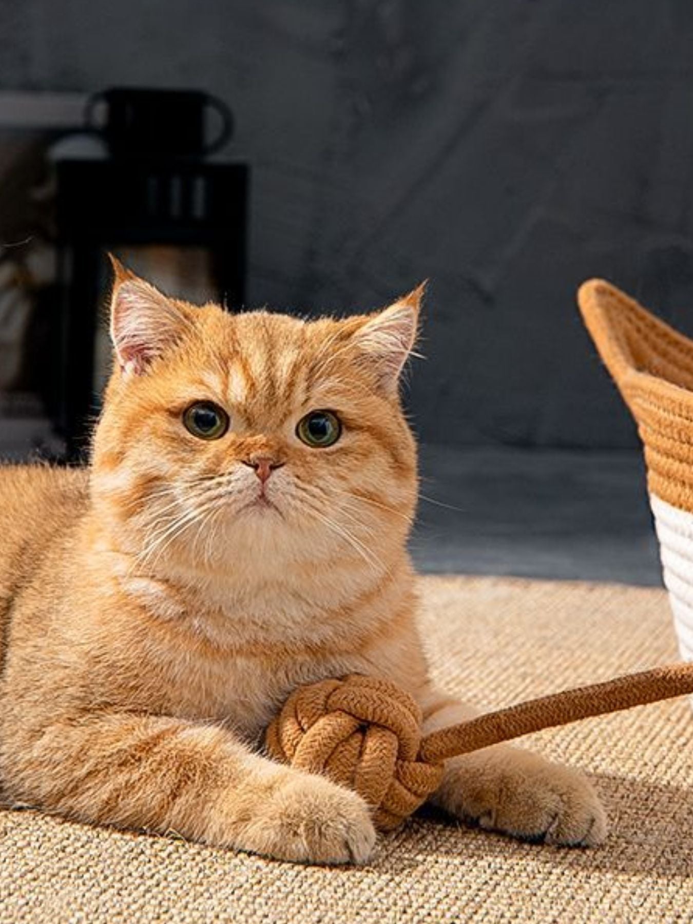 Cat Ear Woven Pet Nest by Trendsi