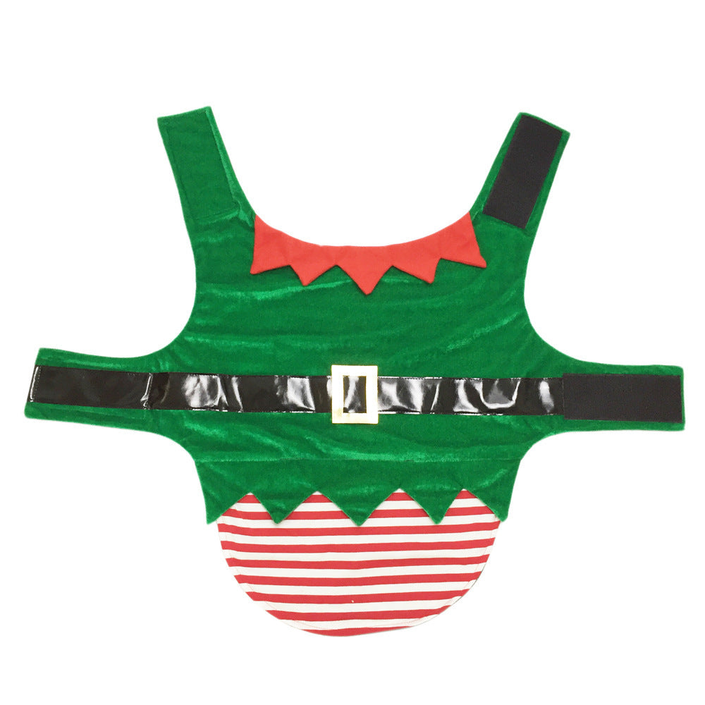 Fashion Christmas Clothes Green Elf Pet Dog Christmas Costume by DC-THE CEO