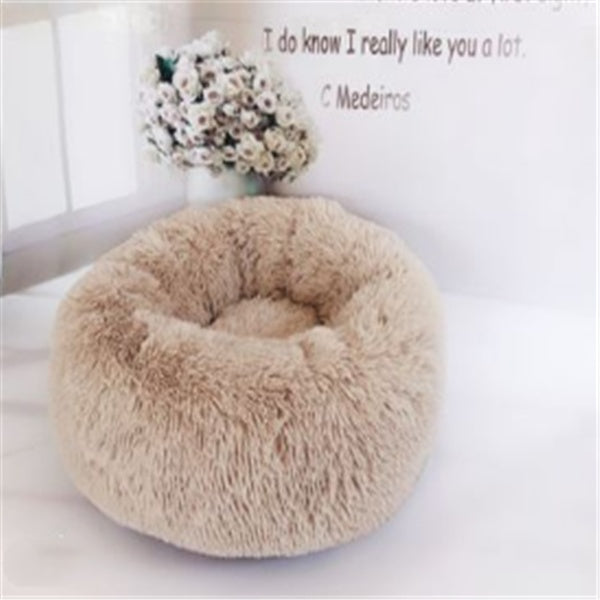 Round Long Hairy Autumn And Winter Nest Pad Cat Mattress by DC-THE CEO