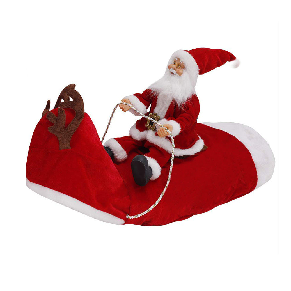 Dog Christmas Clothes Santa Claus Riding Deer by DC-THE CEO