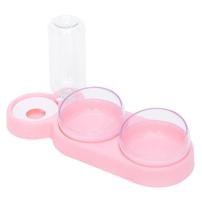 Pet Cat Bowl Automatic Feeder Dog Cat Food Bowl With Water Fountain Double Bowl Drinking Raised Stand by DC-THE CEO