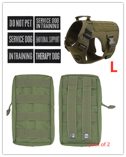 Military Tactical Dog Harness German Shepherd Adjustable Pet Dog Back by DC-THE CEO