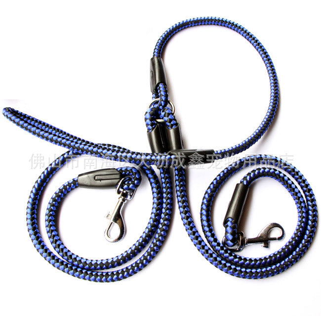 Double-Ended Traction Rope For Walking The Dog Hand-Double-Ended Traction Rope One Plus Two Leash Collar Pet Supplies Dog Collar by DC-THE CEO