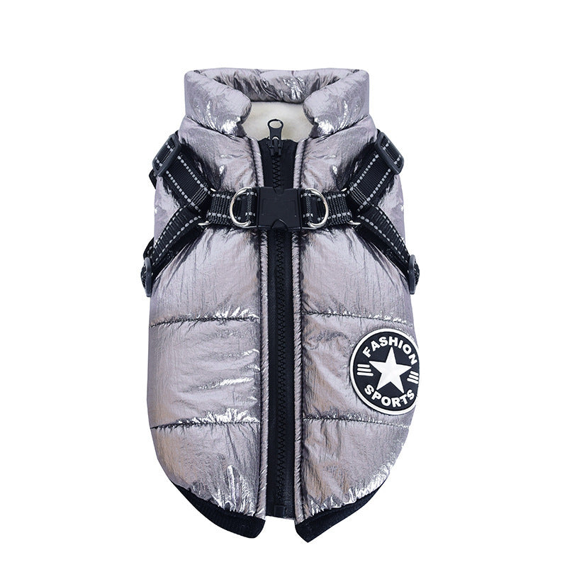 Dog Clothes Chest Back Integrated Cotton Vest Pet Cotton Clothes Winter Clothes by DC-THE CEO