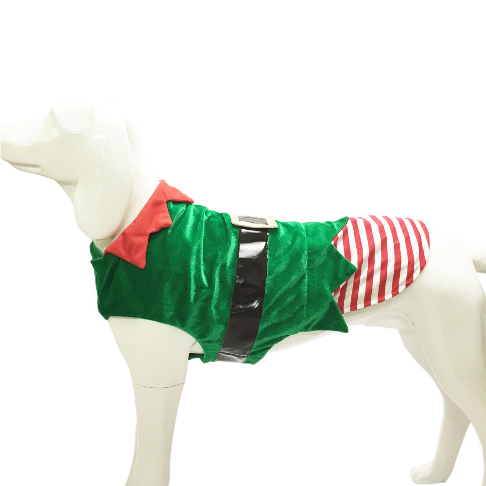 Fashion Christmas Clothes Green Elf Pet Dog Christmas Costume by DC-THE CEO