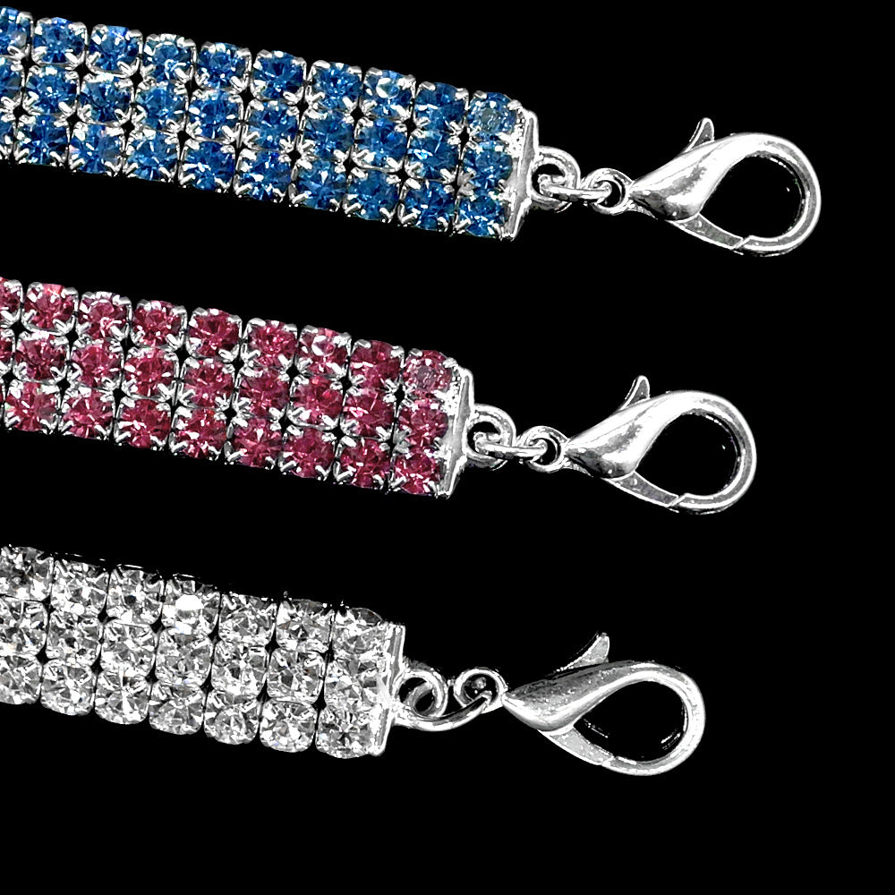 Bling Rhinestone Dog Collar Crystal Puppy Chihuahua Pet Dog Collars Leash For Small Medium Dogs Cats by DC-THE CEO