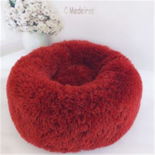 Round Long Hairy Autumn And Winter Nest Pad Cat Mattress by DC-THE CEO