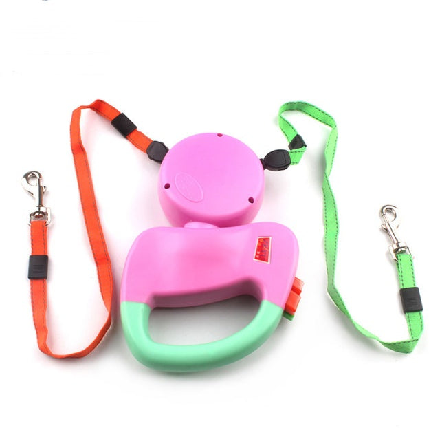 Retractable Dual Pet Dog Walking Leash by DC-THE CEO