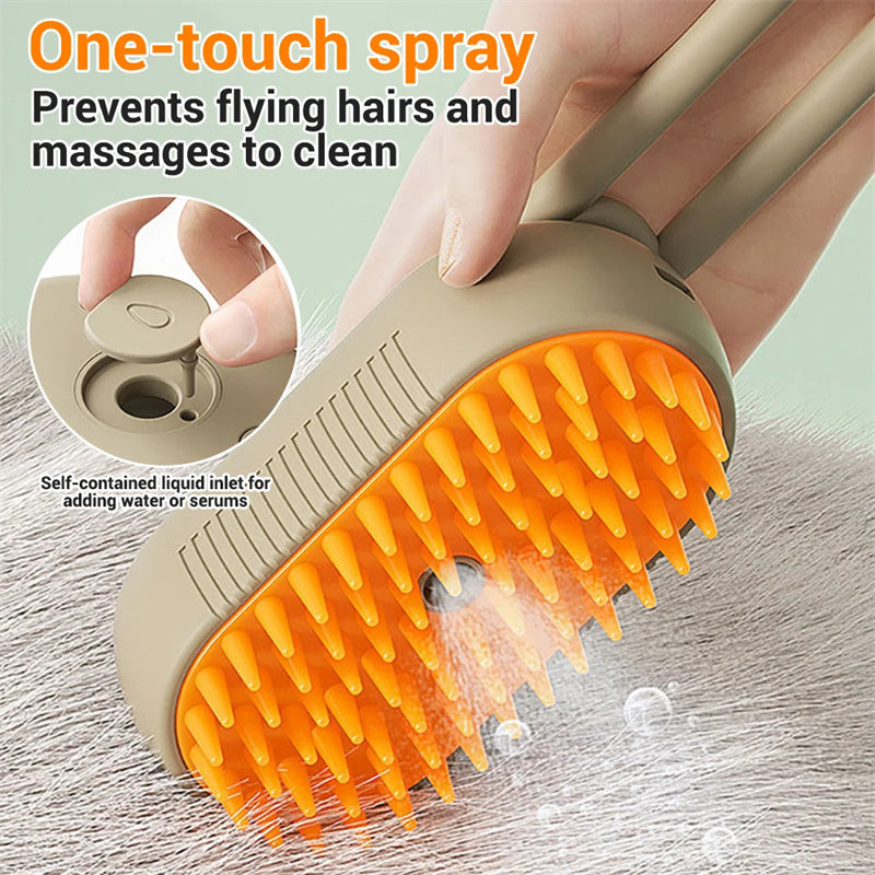 Cat Steam Brush Steamy Dog Brush 3 In 1 Electric Spray Cat Hair Brushes For Massage Pet Grooming Comb Hair Removal Combs Pet Products by DC-THE CEO