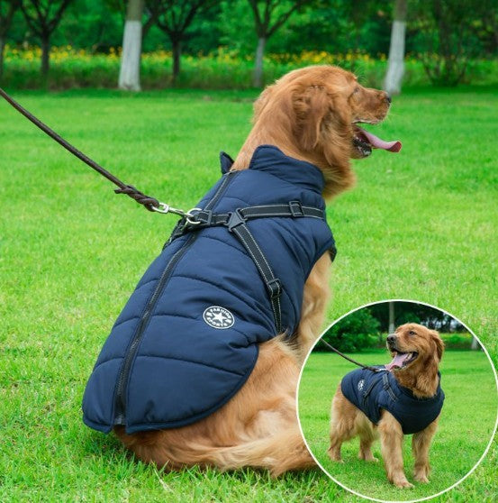 Dog Clothes Chest Back Integrated Cotton Vest Pet Cotton Clothes Winter Clothes by DC-THE CEO
