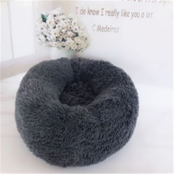Round Long Hairy Autumn And Winter Nest Pad Cat Mattress by DC-THE CEO