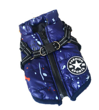 Dog Clothes Chest Back Integrated Cotton Vest Pet Cotton Clothes Winter Clothes by DC-THE CEO
