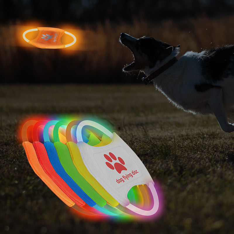 Dog Flying Discs Light Glowing LED LuminousTrainning Interactive Toys Game Flying Discs Dog Toy Pet Dog Accessories Pet Products by DC-THE CEO