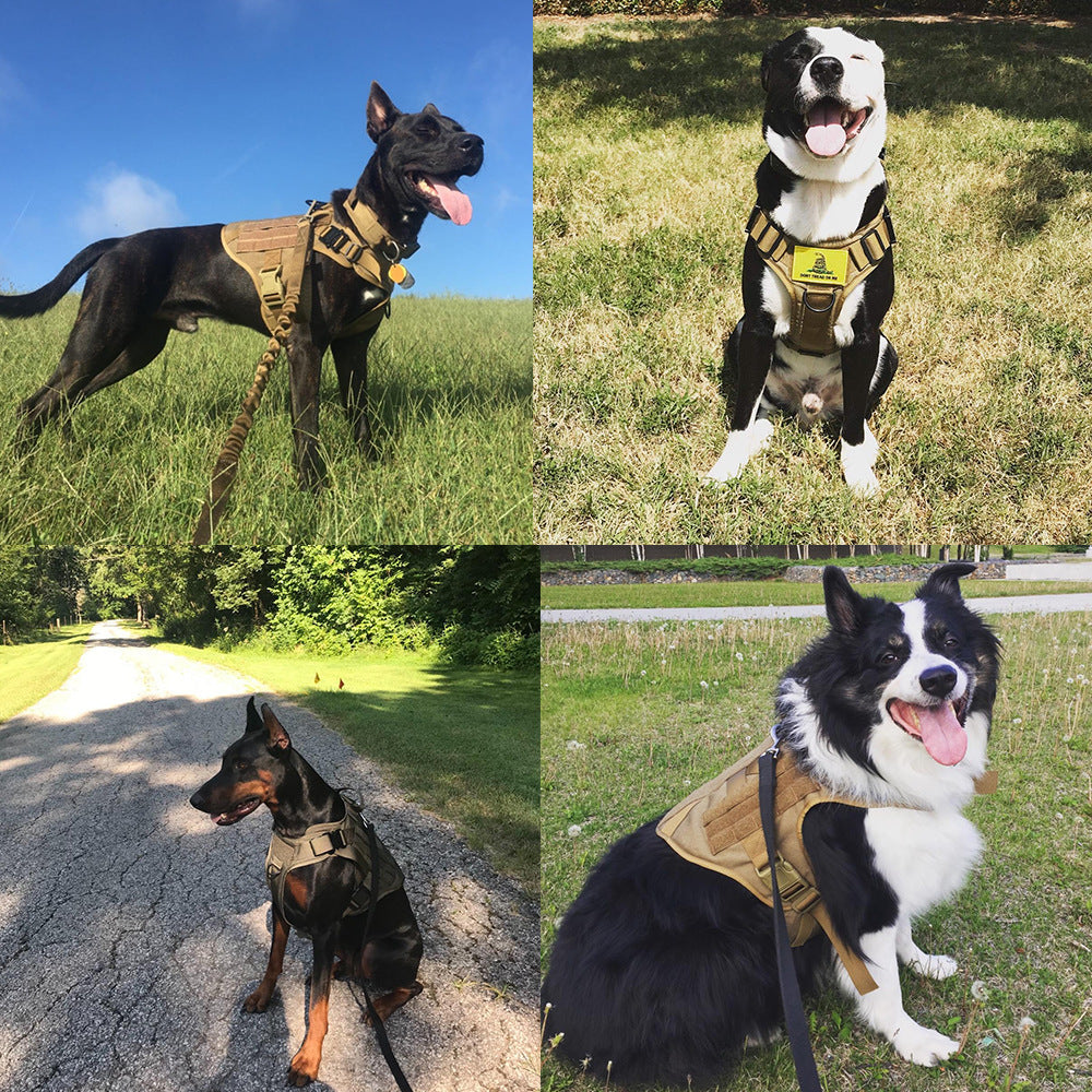 Military Tactical Dog Harness German Shepherd Adjustable Pet Dog Back by DC-THE CEO