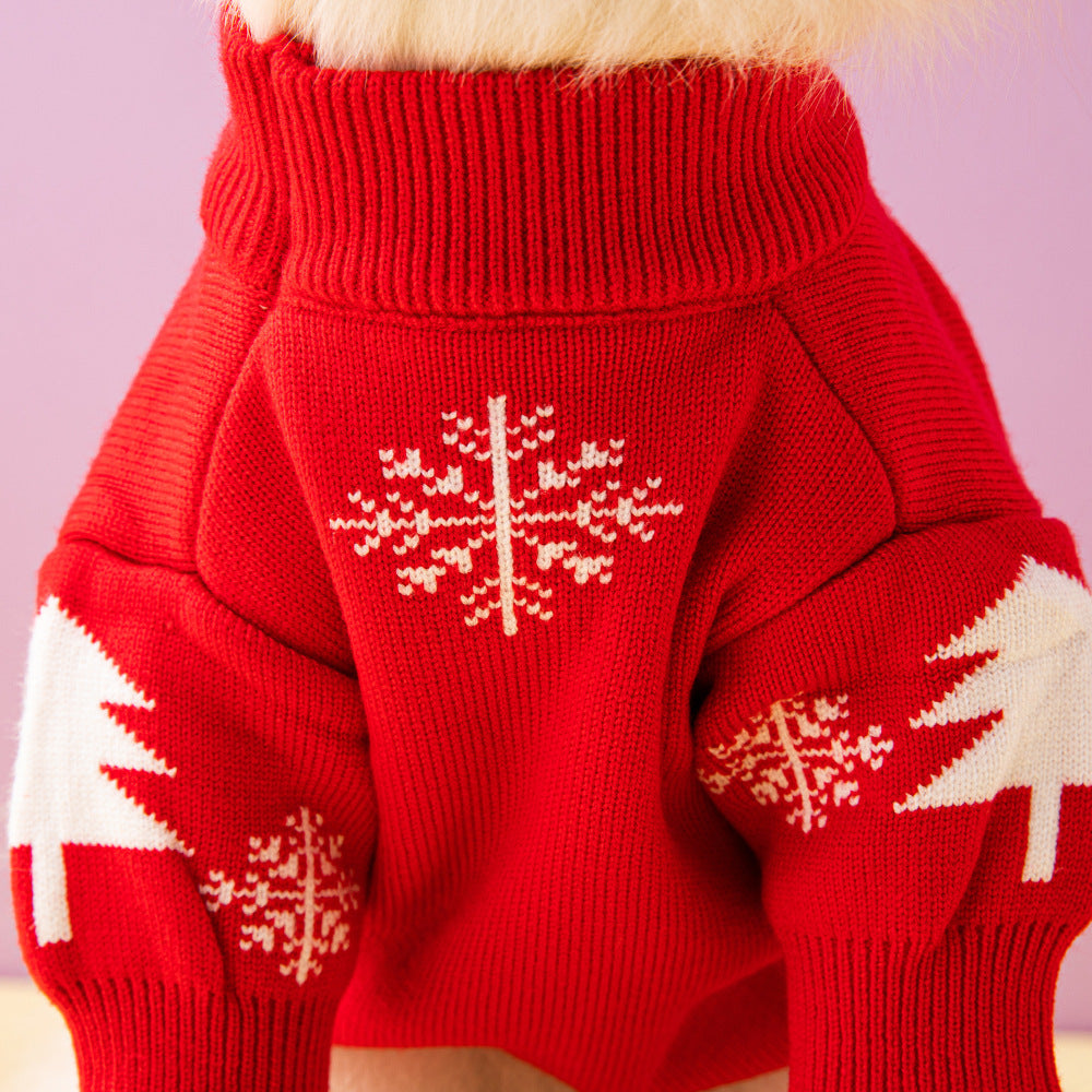 Christmas Tree Elk Christmas Dog Sweater by DC-THE CEO