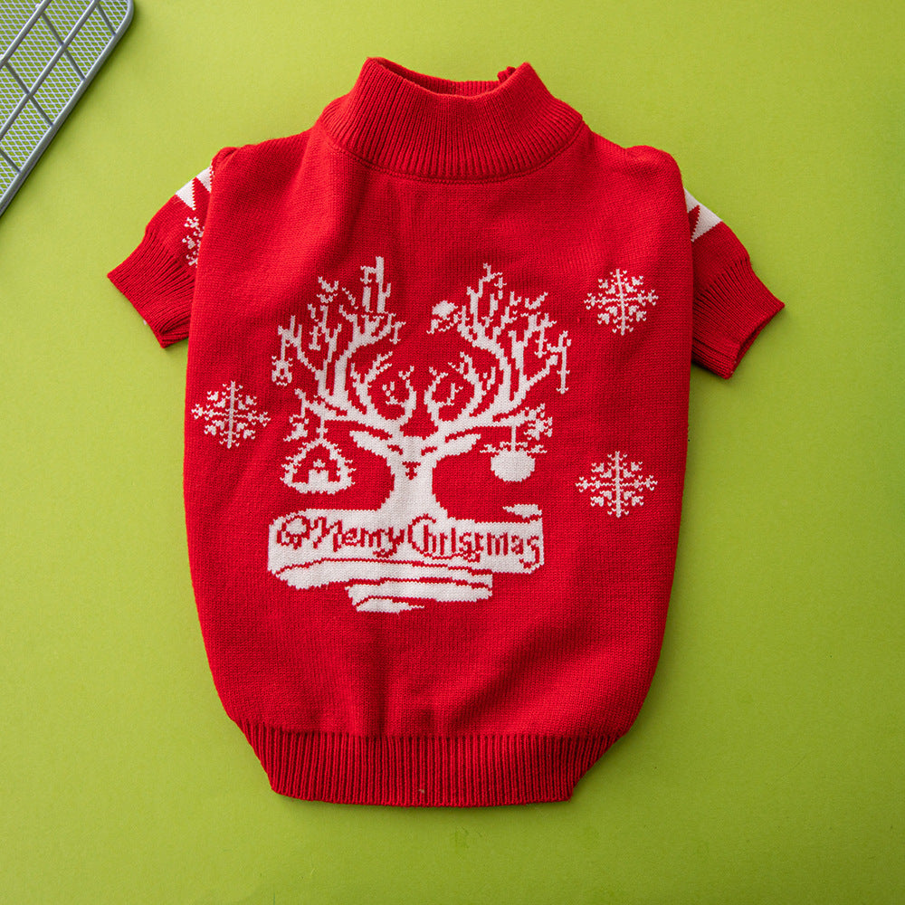 Christmas Tree Elk Christmas Dog Sweater by DC-THE CEO