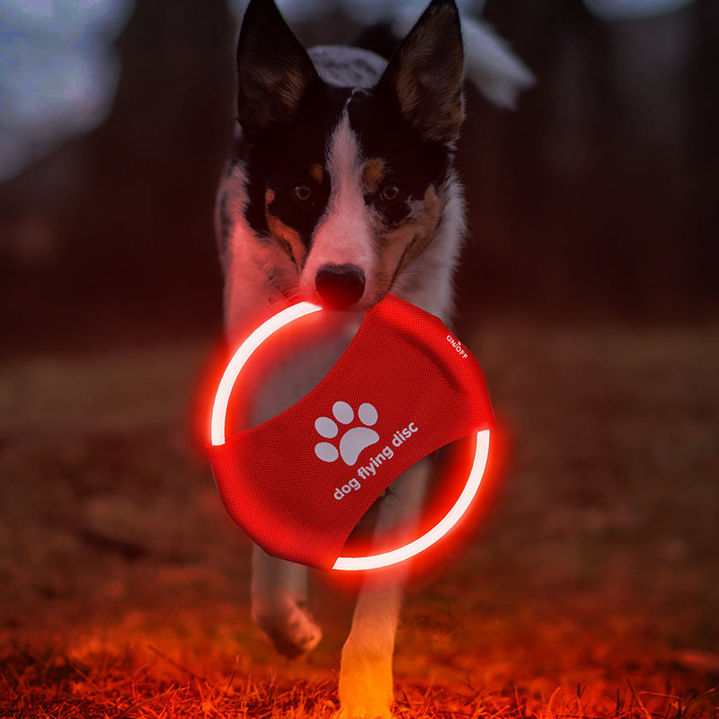 Dog Flying Discs Light Glowing LED LuminousTrainning Interactive Toys Game Flying Discs Dog Toy Pet Dog Accessories Pet Products by DC-THE CEO