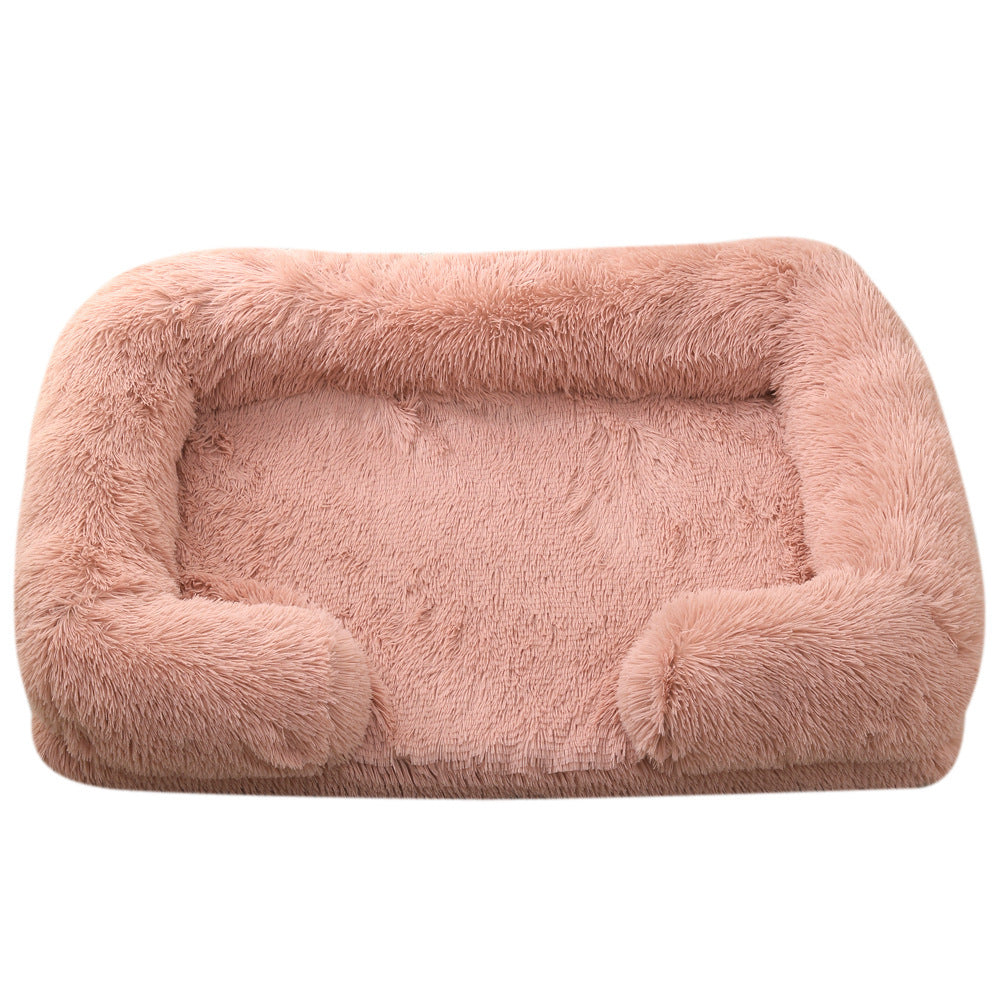 Plush Round Pet Bed Dog Bed Winter by DC-THE CEO