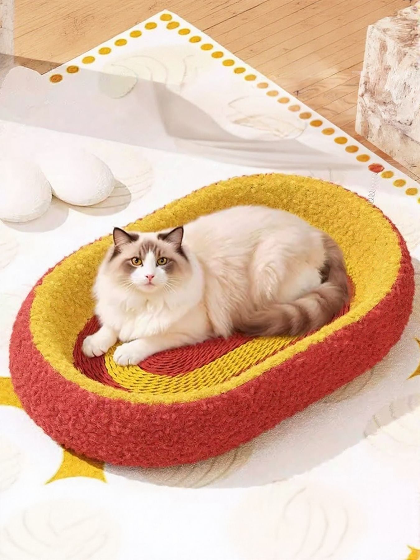 Oval Cat Scratching Bed by Trendsi