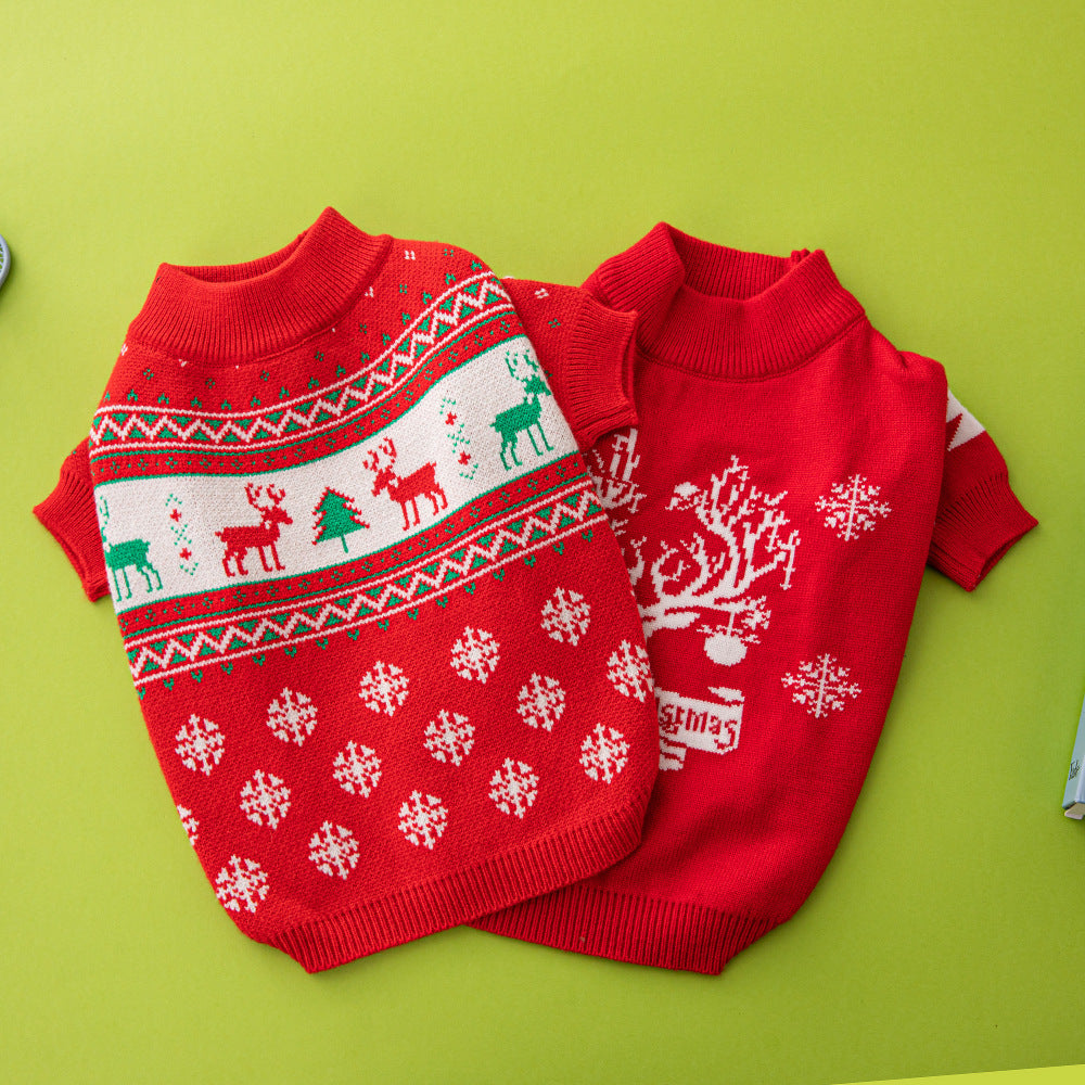 Christmas Tree Elk Christmas Dog Sweater by DC-THE CEO